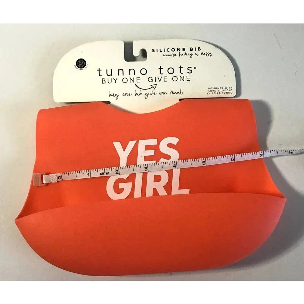Tunno Totos Silicone Bib for Girls Adjustable neck & Catch pocket